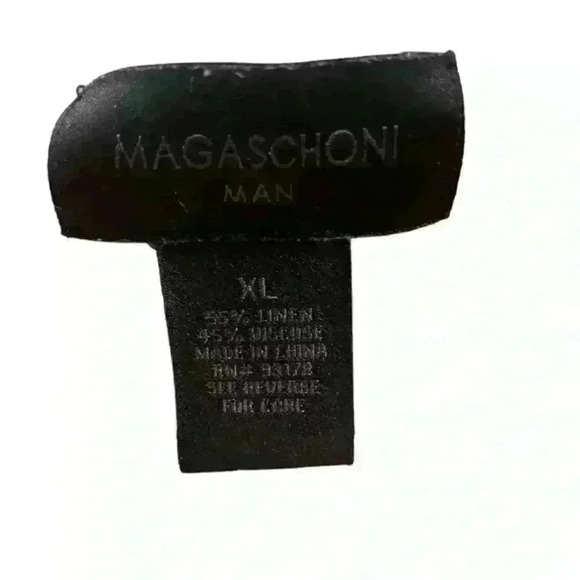 Magaschoni Man Linen/Viscose Long Sleeve Casual Button Down XL - Picture 5 of 7